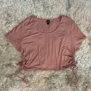 Wild Fable Blush Pink Ruched Top